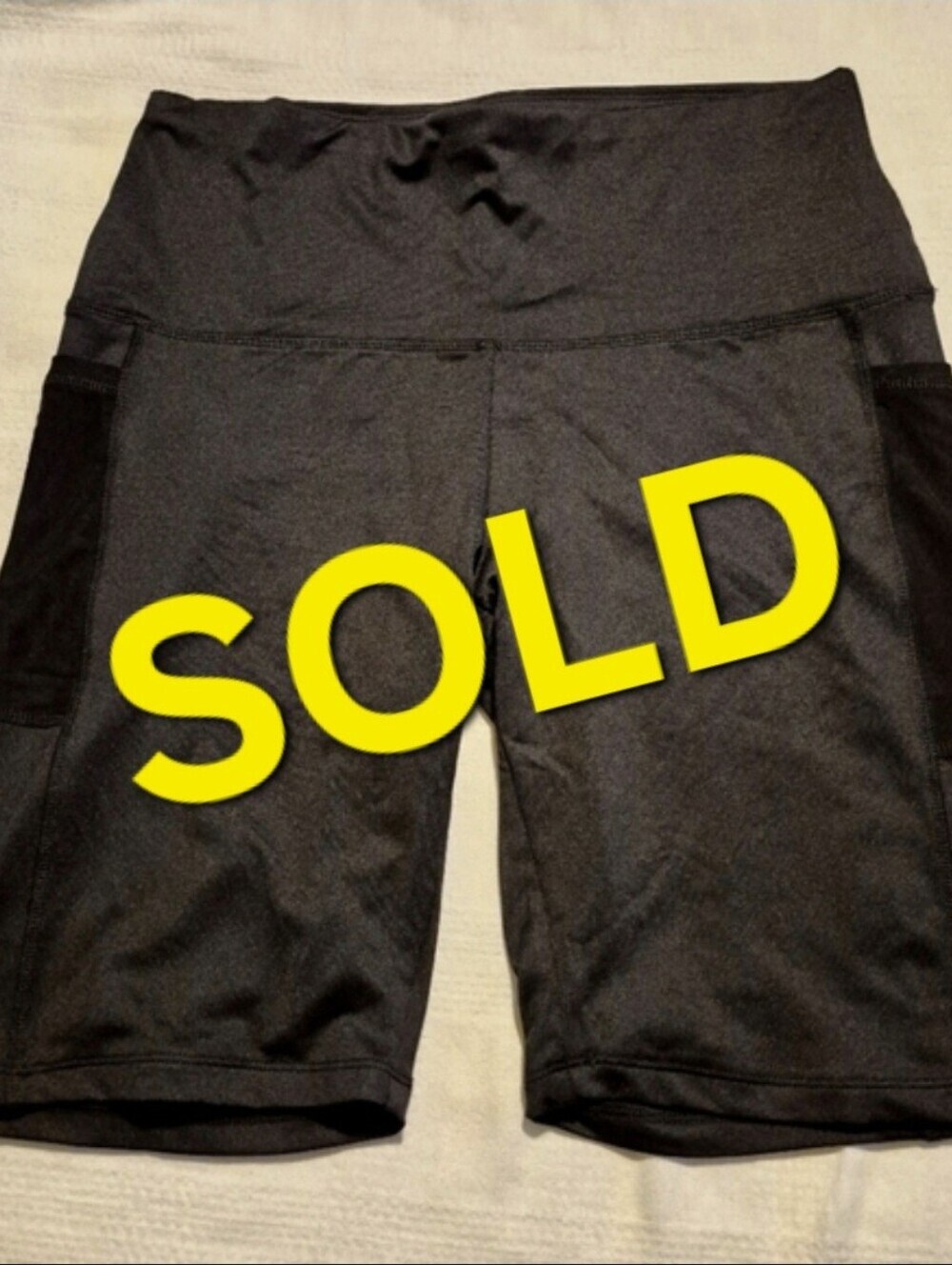 French Laundry Sport women's Large black biker style shorts NWOT